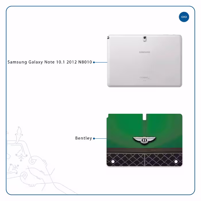 برچسب پوششی ماهوت مدل Bentley مناسب برای تبلت سامسونگ Galaxy Note 10.1 2012 N8010