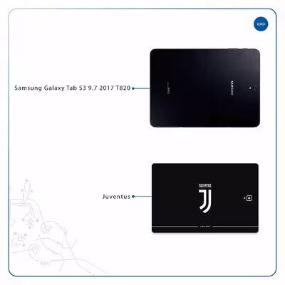 برچسب پوششی ماهوت مدل Juventus مناسب برای تبلت سامسونگ Galaxy Tab S3 9.7 2017 T820