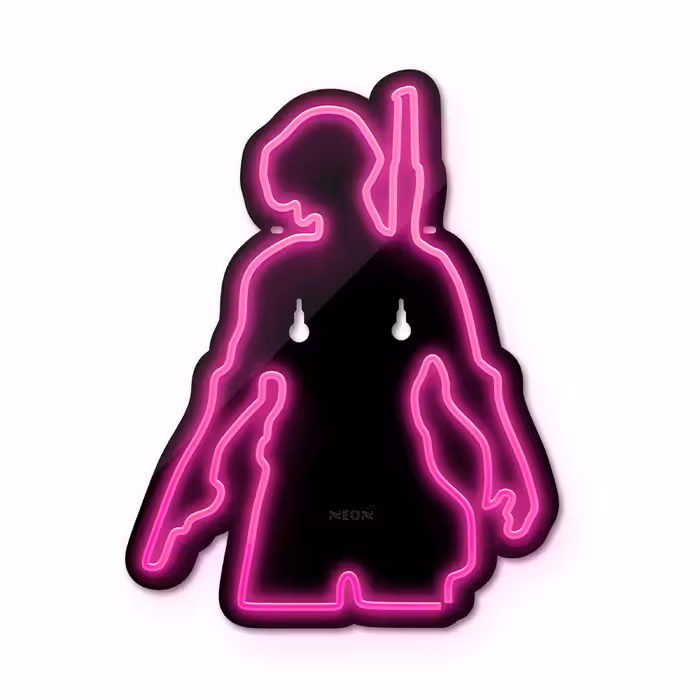 چراغ دیواری نئون دیزاین طرح Pubg-BL_PN