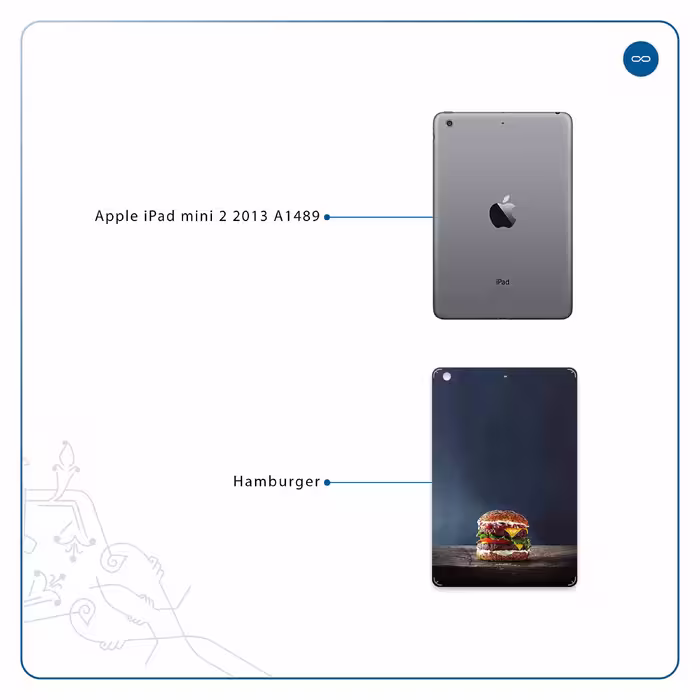برچسب پوششی ماهوت مدل Hamburger مناسب برای تبلت اپل iPad mini 2 2013 A1489