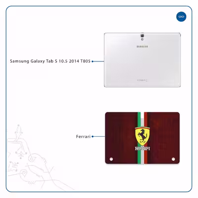برچسب پوششی ماهوت مدل Ferrari مناسب برای تبلت سامسونگ Galaxy Tab S 10.5 2014 T805