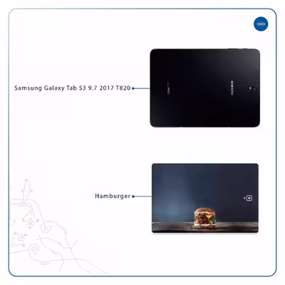 برچسب پوششی ماهوت مدل Hamburger مناسب برای تبلت سامسونگ Galaxy Tab S3 9.7 2017 T820