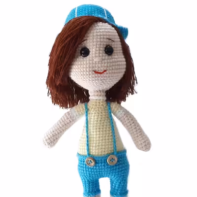 عروسک بافتنی طرح پسر مدل شلوارکی کد 02