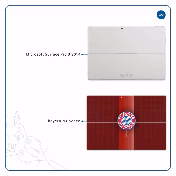 برچسب پوششی ماهوت مدل Bayern-Munchen مناسب برای تبلت مایکروسافت Surface Pro 3 2014