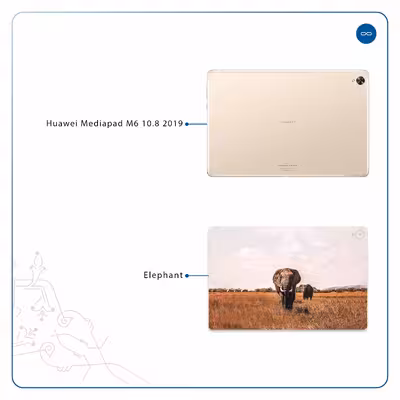 برچسب پوششی ماهوت مدل Elephant مناسب برای تبلت هوآوی Mediapad M6 10.8 2019