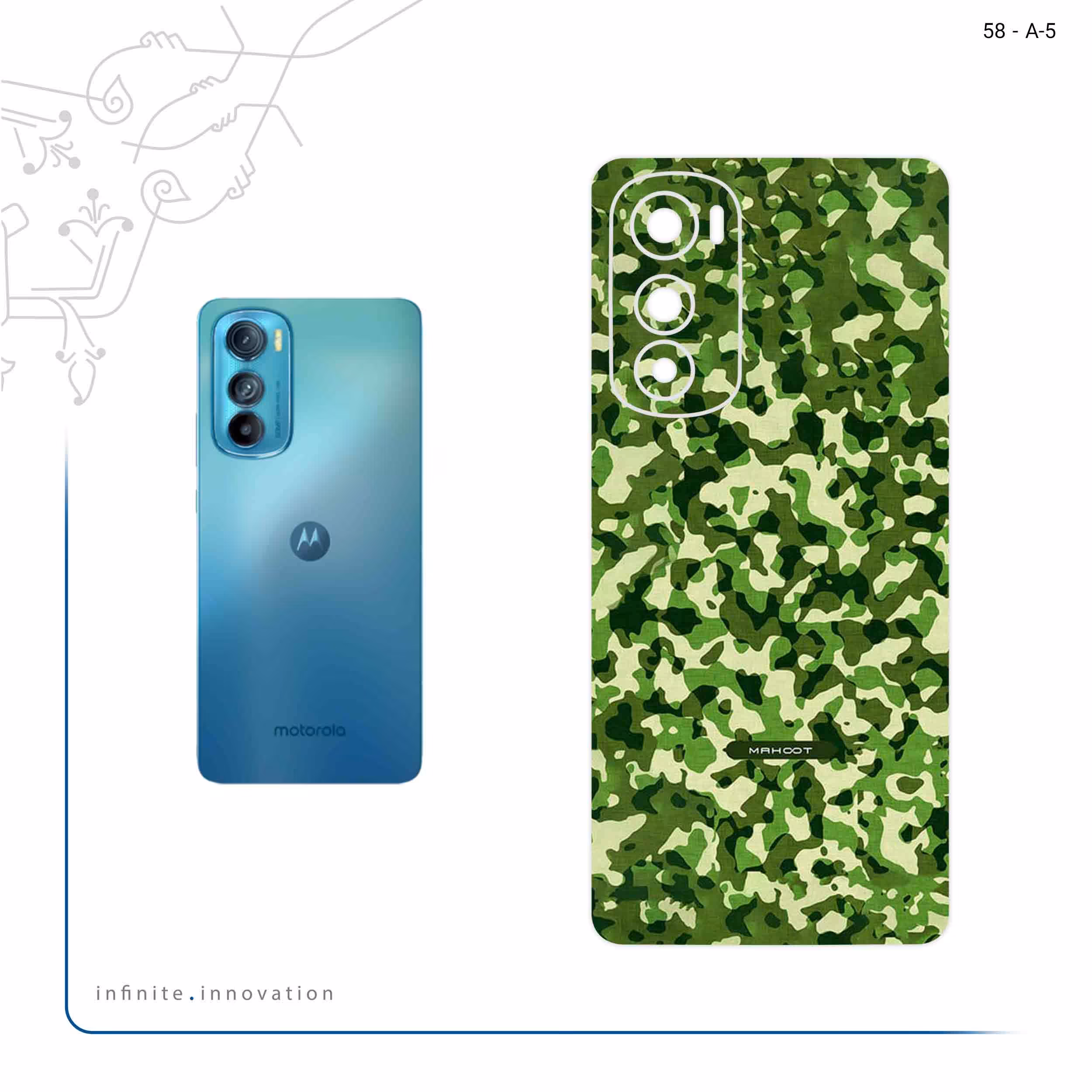 برچسب پوششی ماهوت مدل Army_Green مناسب برای گوشی موبایل موتورولا Edge 30