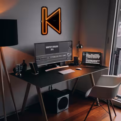 چراغ دیواری نئون دیزاین مدل Perviues-BL_ORG