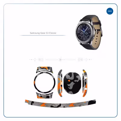 برچسب ماهوت طرح Autumn-Army مناسب برای ساعت هوشمند سامسونگ Galaxy Gear S3 Classic