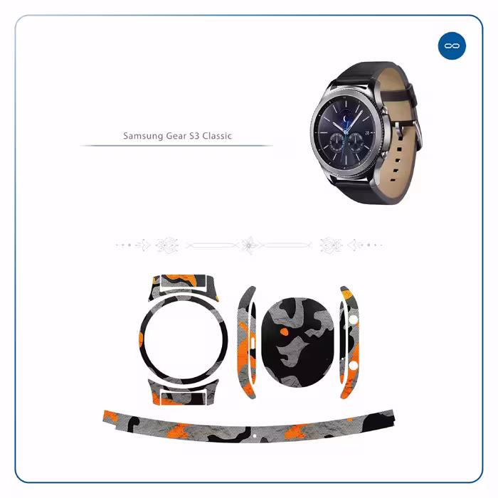 برچسب ماهوت طرح Autumn-Army مناسب برای ساعت هوشمند سامسونگ Galaxy Gear S3 Classic