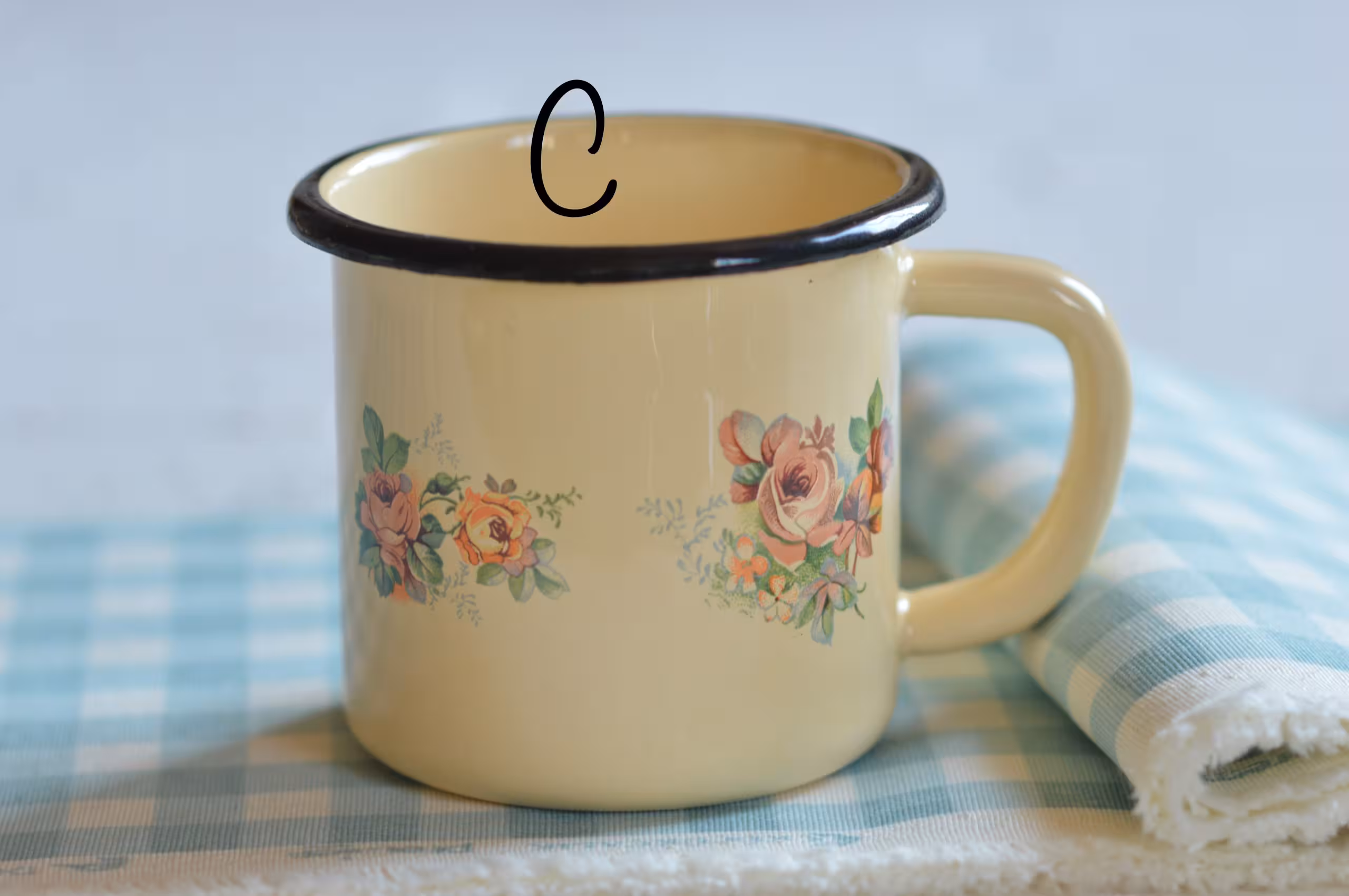 لیوان لعابی گلدار