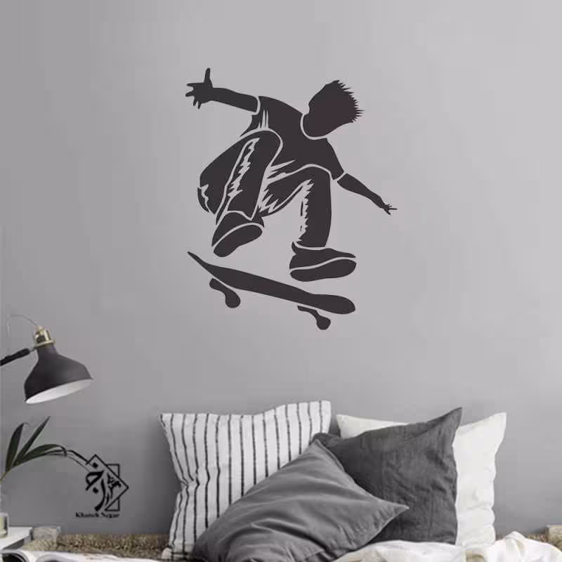 شابلون دیواری اسکیت باز کد 902