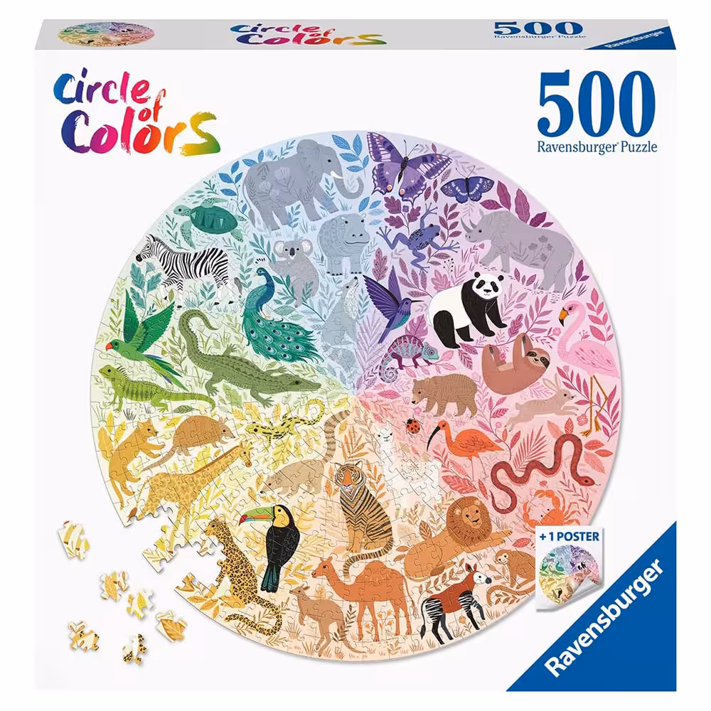 پازل 500 تکه دایره‌ای رونزبرگر طرح حیوانات