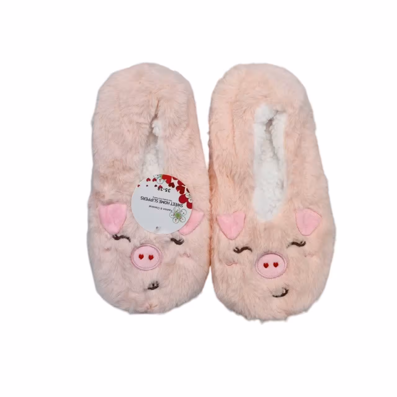 پاپوش داخل خز زنانه گلدوزی خوک تکی