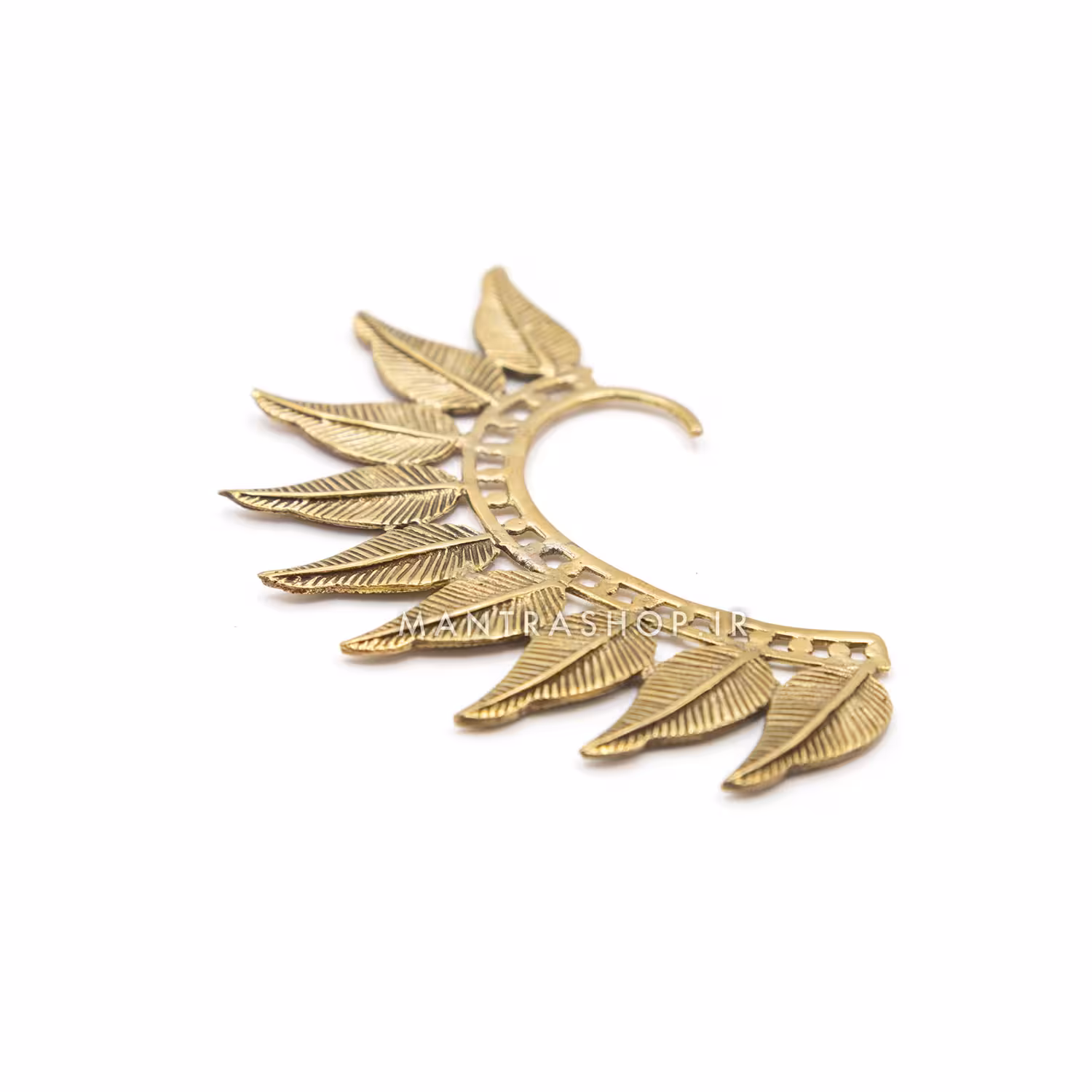 گوشواره پشت گوشی برنجی طرح برگ کد 438