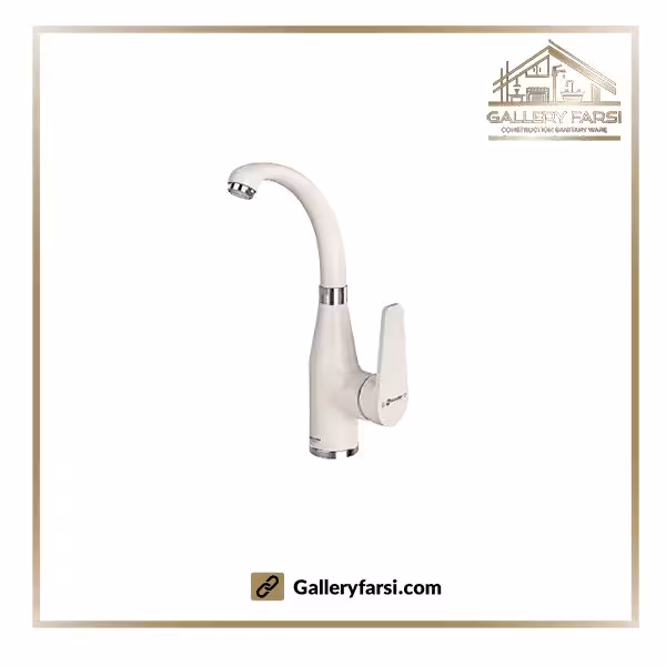 شیر روشویی شودر ثابت مدل لیون شیری کروم