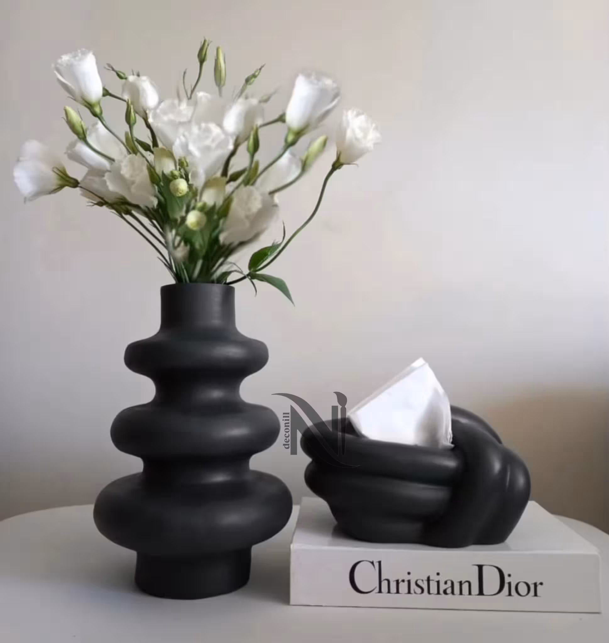 ست گلدان و جادستمال کاغذی کد کالا 768