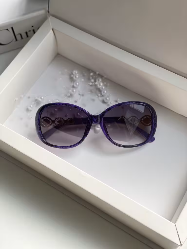 عينك آفتابي برند Prada دخترانه بیس دار بنفش يووي 400