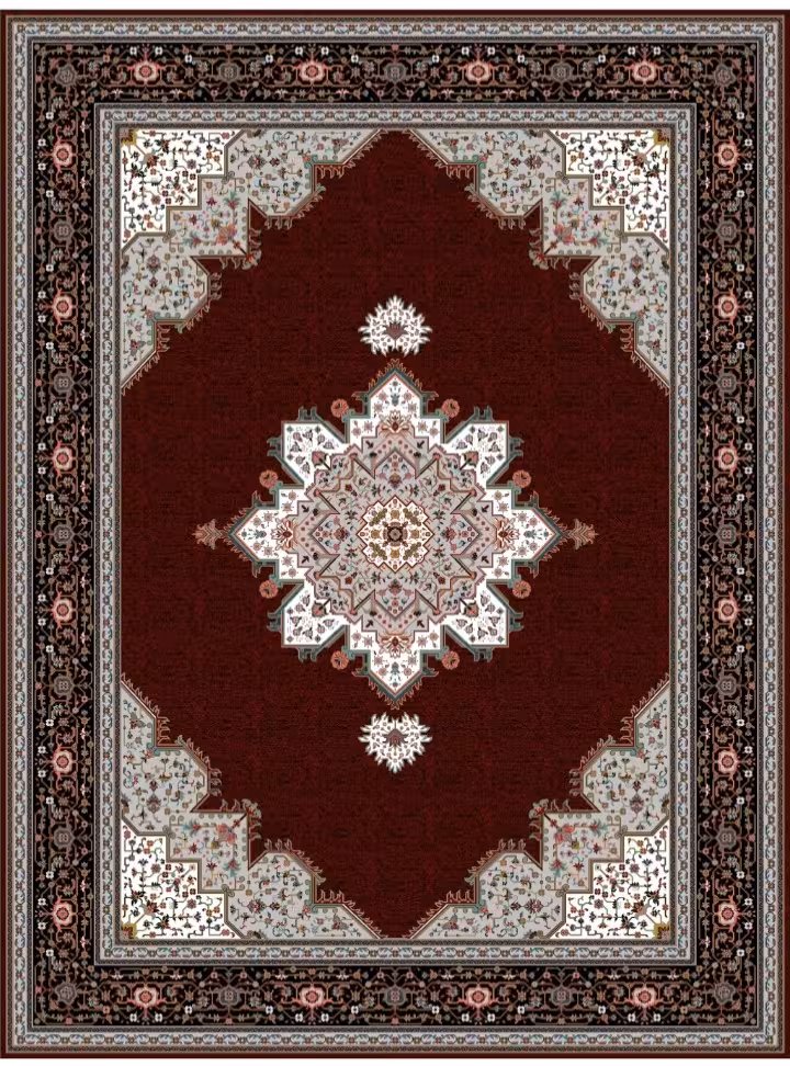 فرش ماشینی کاشان700شانه تراکم 2550صددرصد اکرولیک mg