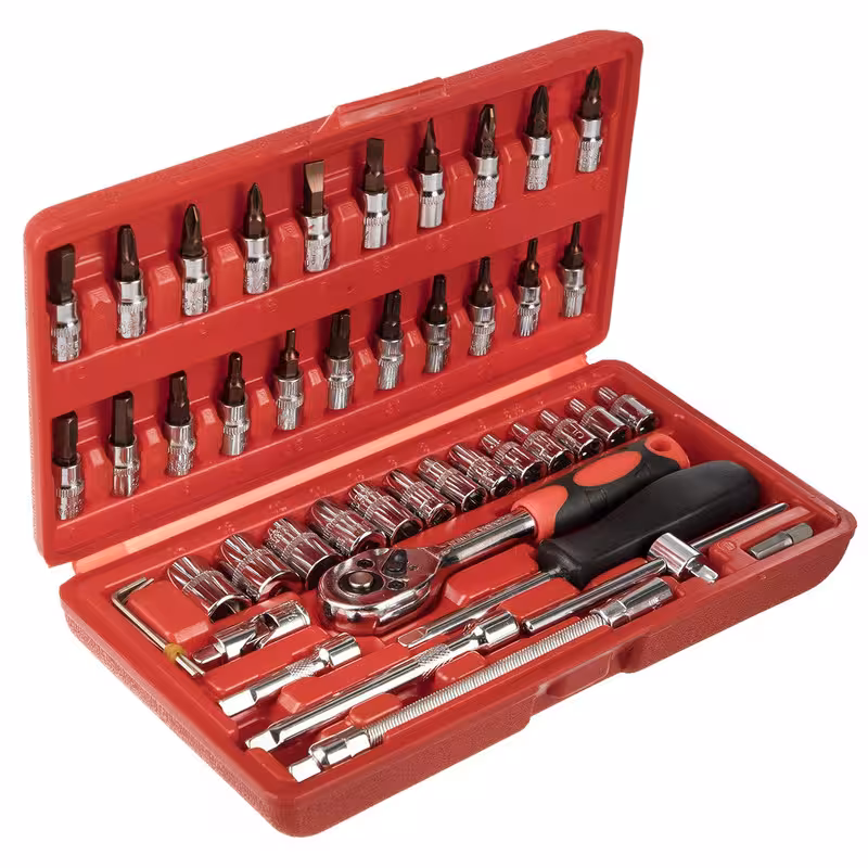 مجموعه 46 عددی آچار و سری بکس و پیچ گوشتی ساتاگود مدل G-10027 | کالا مکس