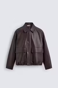 کت چرمی مردانه RELAXED FIT FAUX LEATHER JACKET زارا | تهران زارا TehranZara