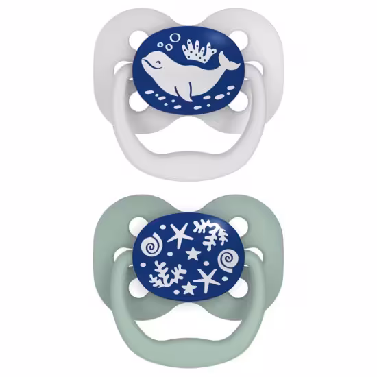 پستانک ارتودنسی بادامی شب‌ تاب 0 تا 6 ماه دکتر براون Dr Brown’s