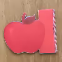 دفتر  80 برگ فنری کاغذ رنگی طرح اپل، دفتر 80 برگ نقاشی با کاغذهای رنگی طرح سیب، دفتر نقاشی، دفتر رنگارنگ، دفتر خاص