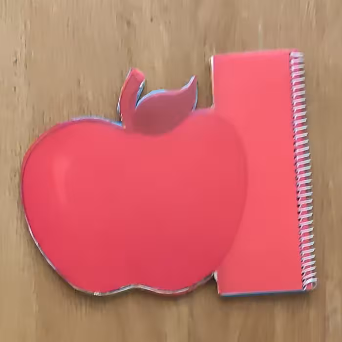 دفتر  80 برگ فنری کاغذ رنگی طرح اپل، دفتر 80 برگ نقاشی با کاغذهای رنگی طرح سیب، دفتر نقاشی، دفتر رنگارنگ، دفتر خاص