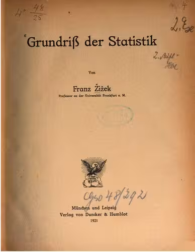 خرید و دانلود نسخه کامل کتاب Grudriß der Statistik