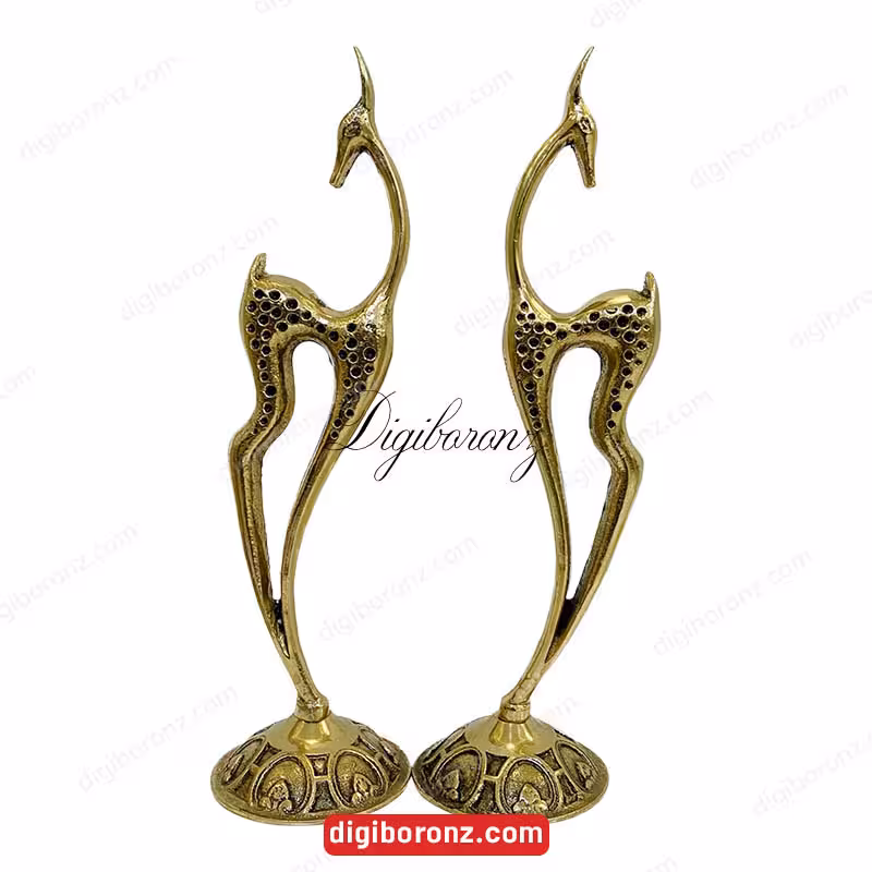 مجسمه برنجی برنزی غزال تک عددی