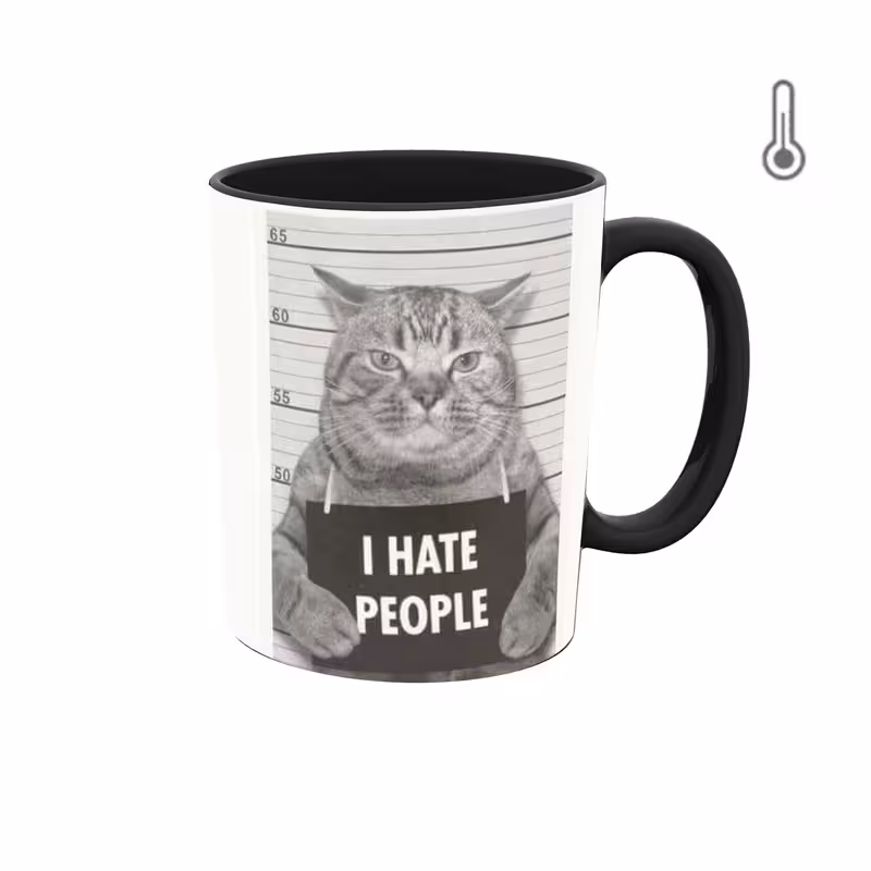 خرید ماگ-لیوان حرارتی  گرافیکی گربه