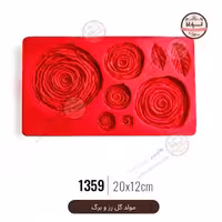 قالب مولد سیلیکونی گل رز و برگ