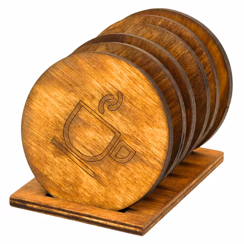 زیر لیوانی کد ZL05 بسته 6 عددی به همراه استند | کالا مکس