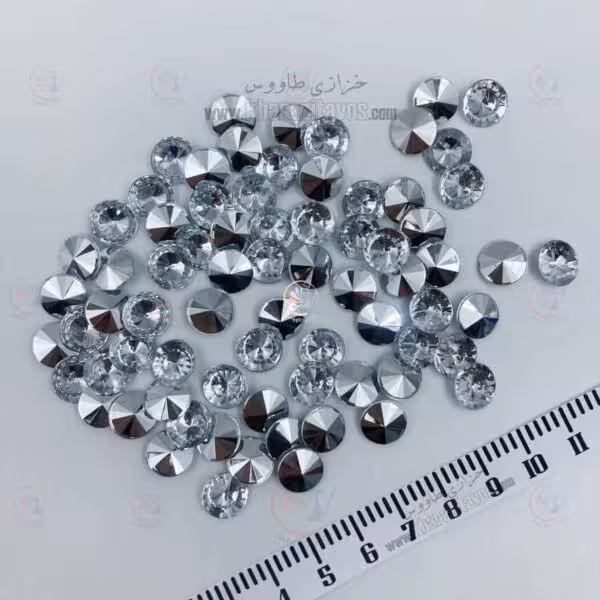 ریولی پلاستیکی سایز 10 ( نقره ای ) بسته 100 عددی