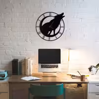 ساعت دیواری مدل گرگ - فروشگاه نیم آستین