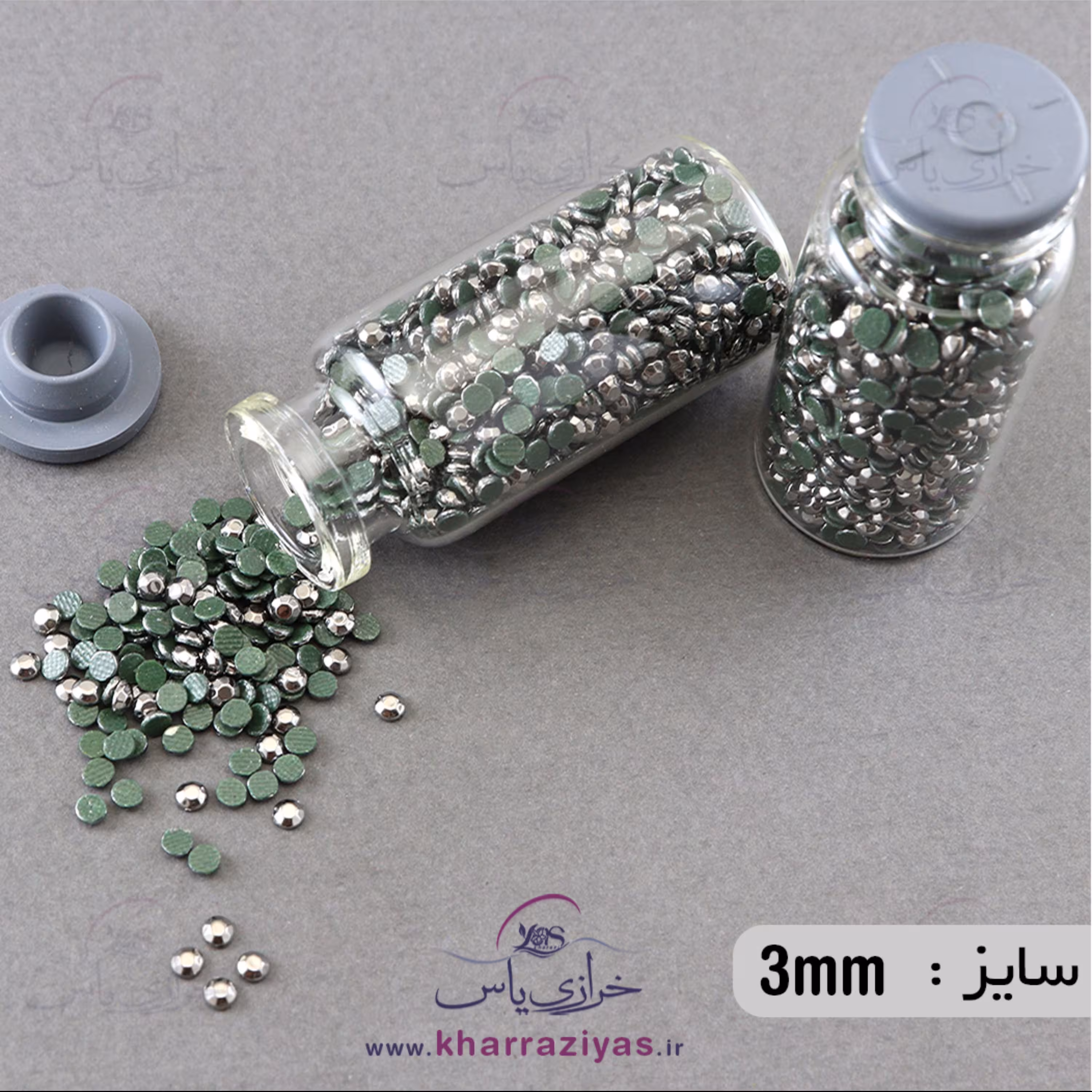 نگین حرارتی پشت سبز سربی 3 میل