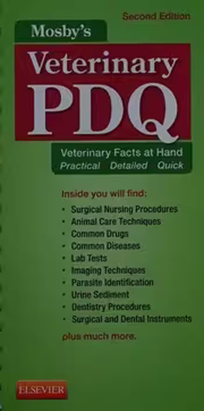 خرید و دانلود کتاب Mosby's veterinary PDQ : veterinary facts at hand, practical · detailed · quick