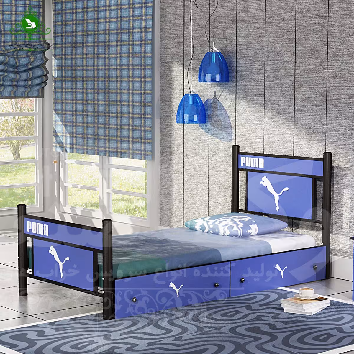 تخت خواب یک نفره مدل پوما