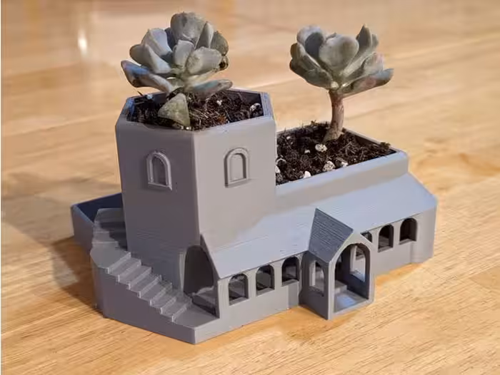 مدل سه بعدی گلدان طرح ویلا (STL)