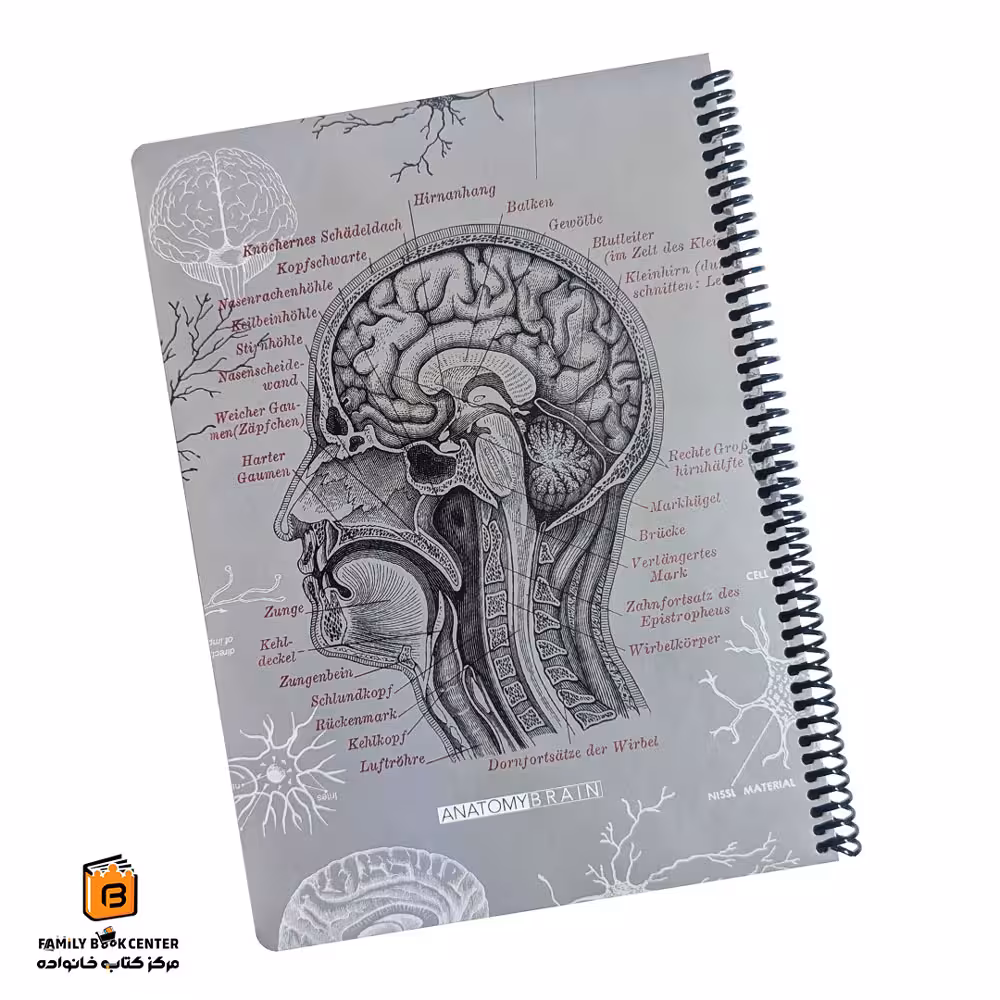 دفتر خط دار 100 برگ رحلی طرح مغز دات نوت (dotnote)