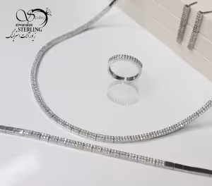 سرویس تنیس گرد نقره زنانه کد5290