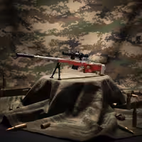 ماکت اسلحه اسنایپ AWM قرمز