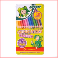 مداد رنگی 12 رنگ با جعبه فلزی جولی Jolly 12C  Color Pencil