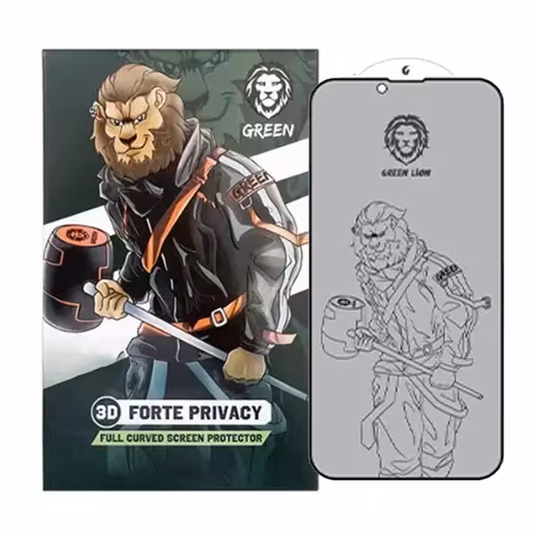 محافظ صفحه نمایش حریم شخصی گرین مدل FORTE مناسب برای گوشی موبایل اپل iPhone 13/13 Pro