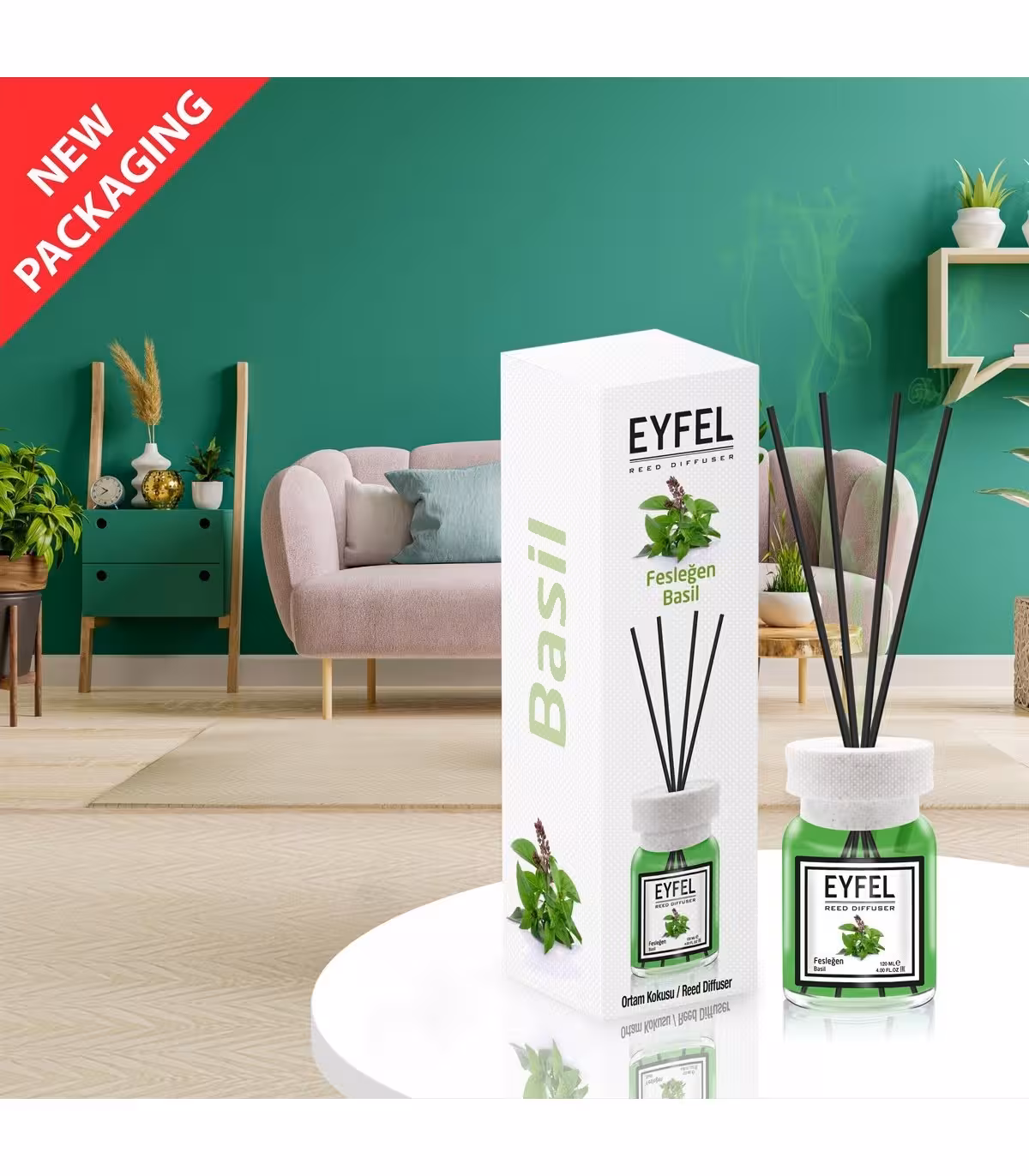 خوشبو کننده هوا EYFEL ایفل رایحه ریحان Basil – حجم 120 میلی لیتر اصل ترکیه(original)