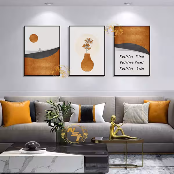 تابلو دکوراتیو 3 تکه با طرح مینیمال کد GH246