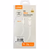 کابل شارژ و دیتا پاوربانکی میکرو فست 20 سانتی Ldnio LS540 2.4A