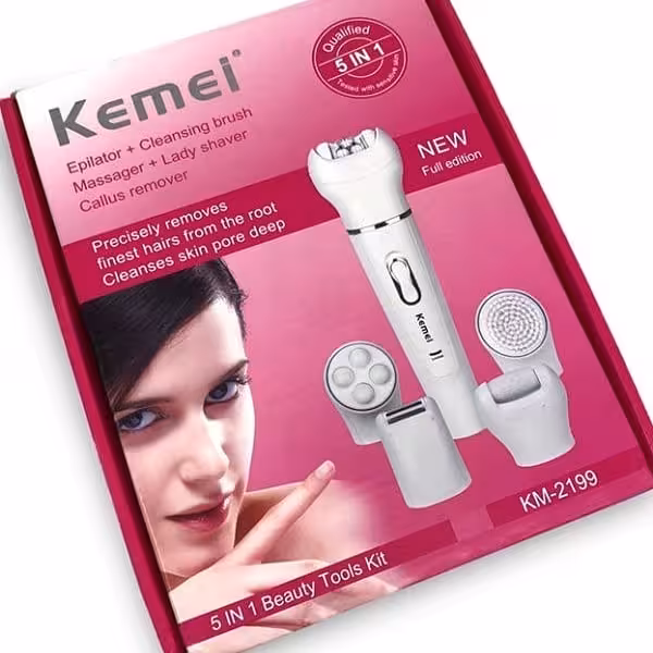اپیلاتور 5 کاره کیمی مدل km 2199 ا Kemei KM-2199 5 in 1 Eplilator