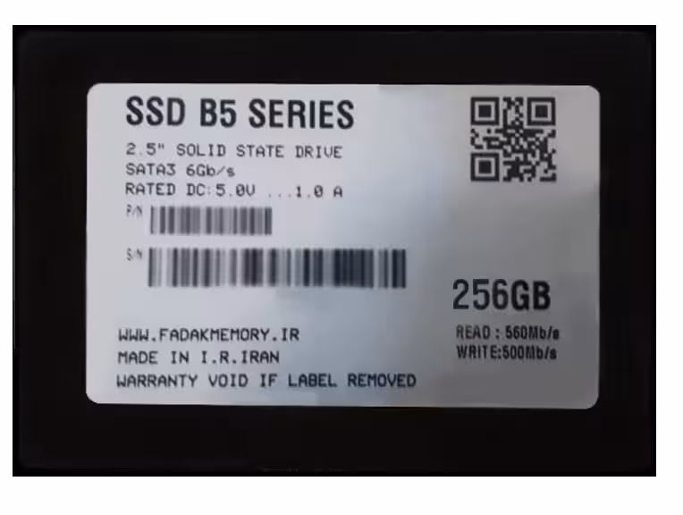 حافظه اس اس دی اف دی کی B5 Series 2.5inch ظرفیت 256 گیگابایت