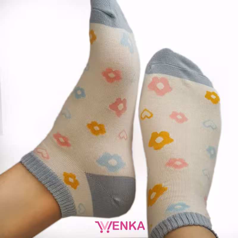 جوراب مچی گلدار کد 1022