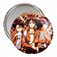 آینه جیبی خندالو مدل میکاسا و ارن و لیوای انیمه اتک آن تایتان Attack on Titan کد 18527